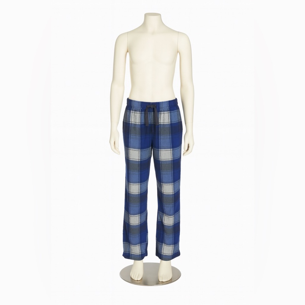 Perry Ellis Blue and White Plaid Joggers